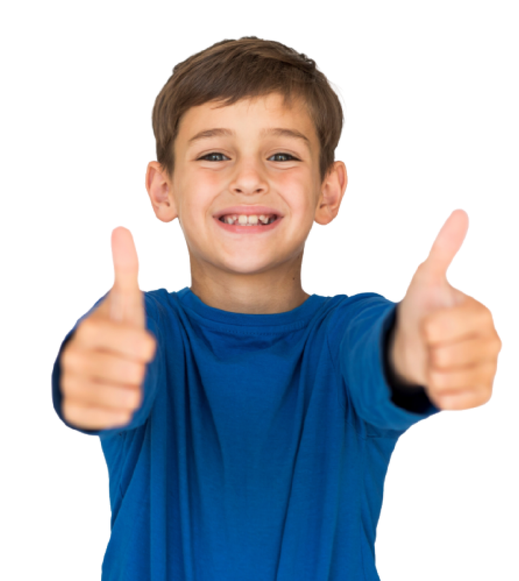 Boy giving thumbs up